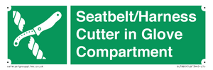 Seatbelt/Harness Cutter in Glove Compartment